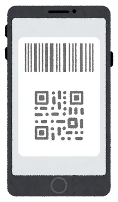 Payment barcode displayed on a smartphone screen